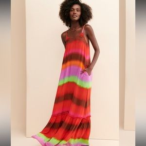 The Odells V-neck Striped Maxi Dress